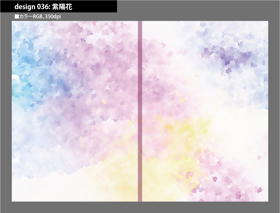 背幅別同人誌表紙テンプレート素材【Design:036】