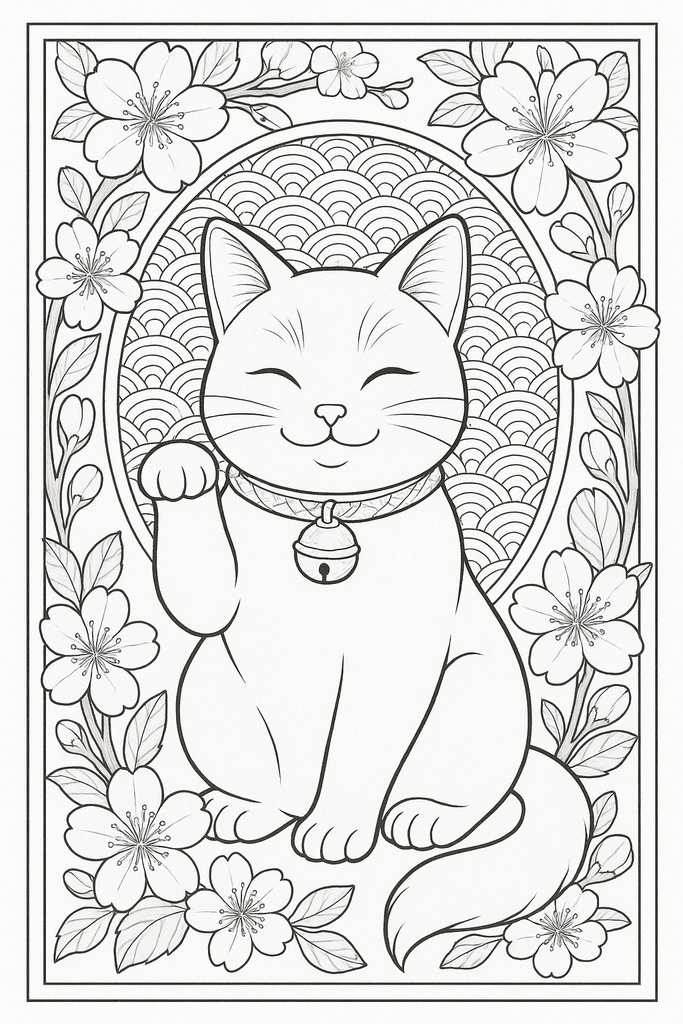 桜の和~大人の塗り絵セット~