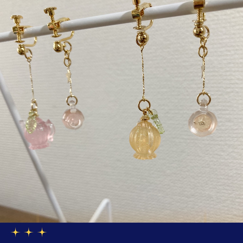 金平糖ティーセットピアス・イヤリング