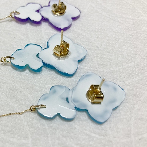 きらめき紫陽花ピアス・イヤリング