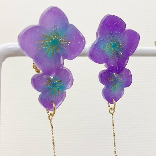 きらめき紫陽花ピアス・イヤリング