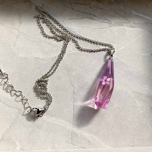 桜結晶ネックレス