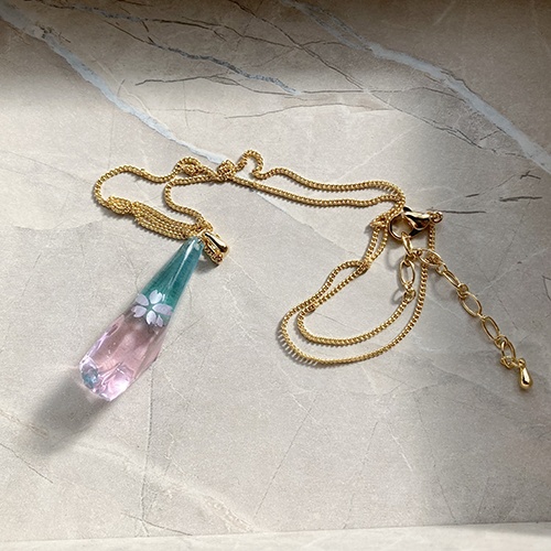 桜結晶ネックレス