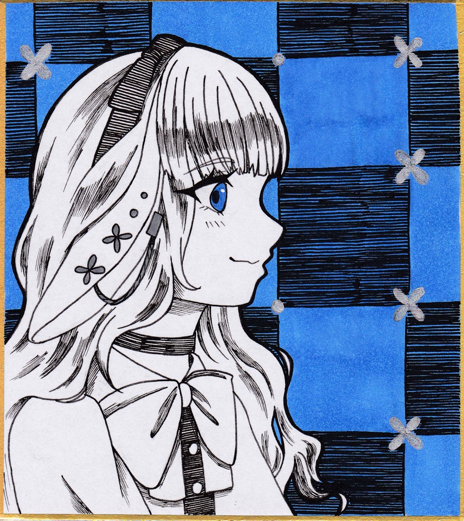 アナログミニ色紙　ギンモクセイちゃん