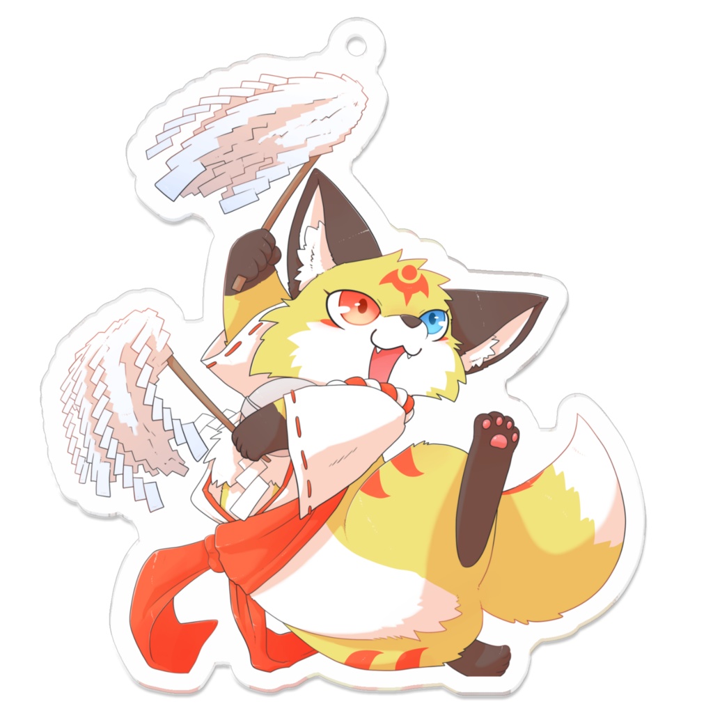 巫女ご祈祷いちびアクリルキーホルダー