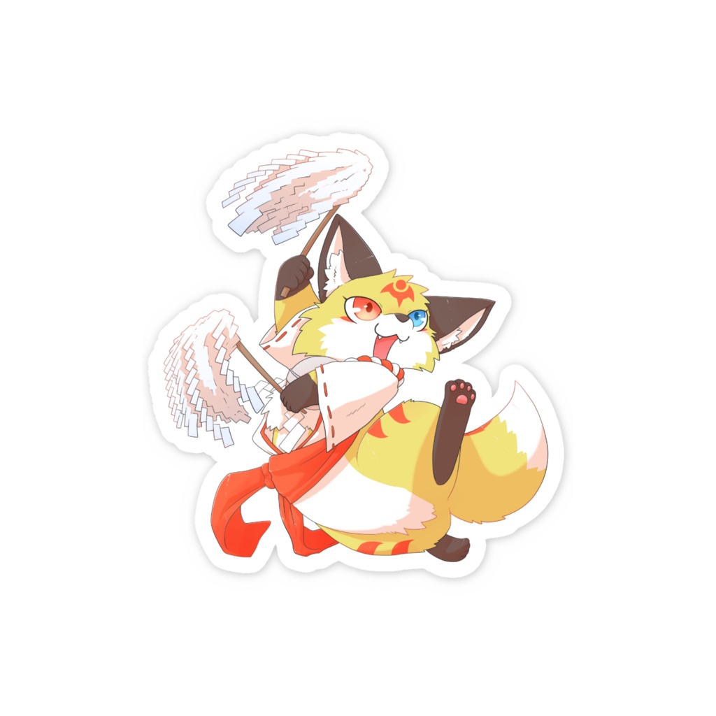 巫女ご祈祷いちびステッカー