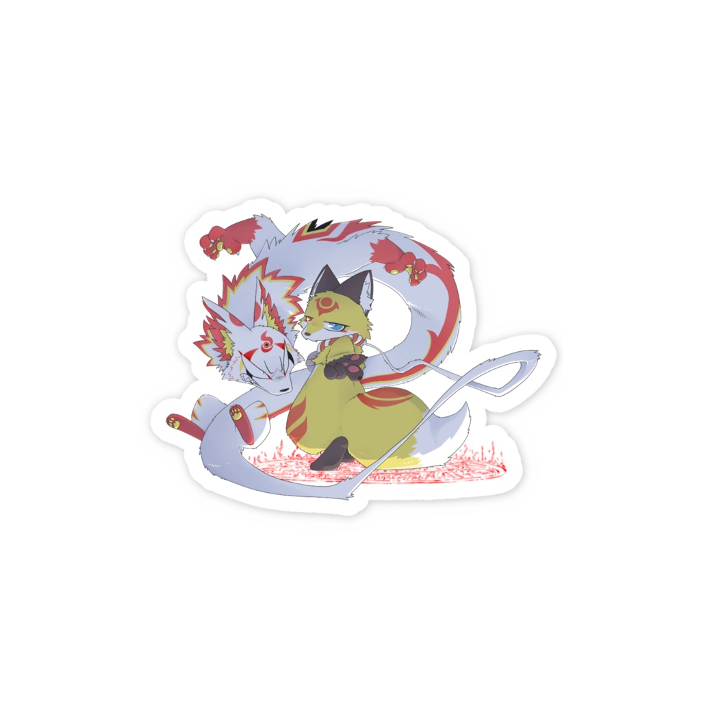 いちびと白いちびステッカー