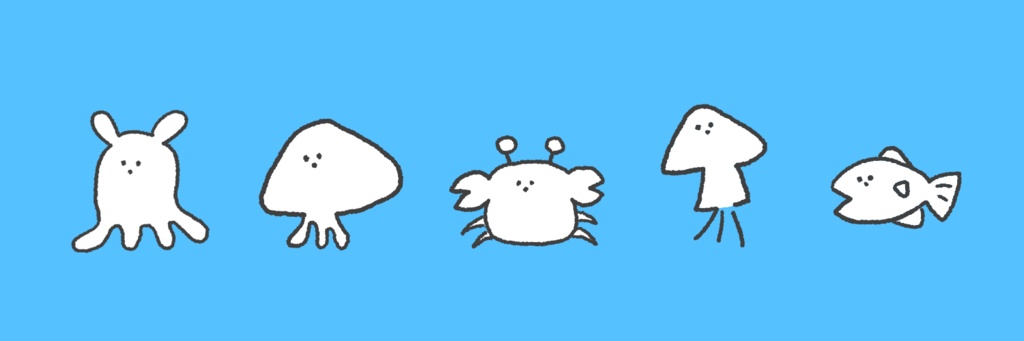 うみのいきものマステ