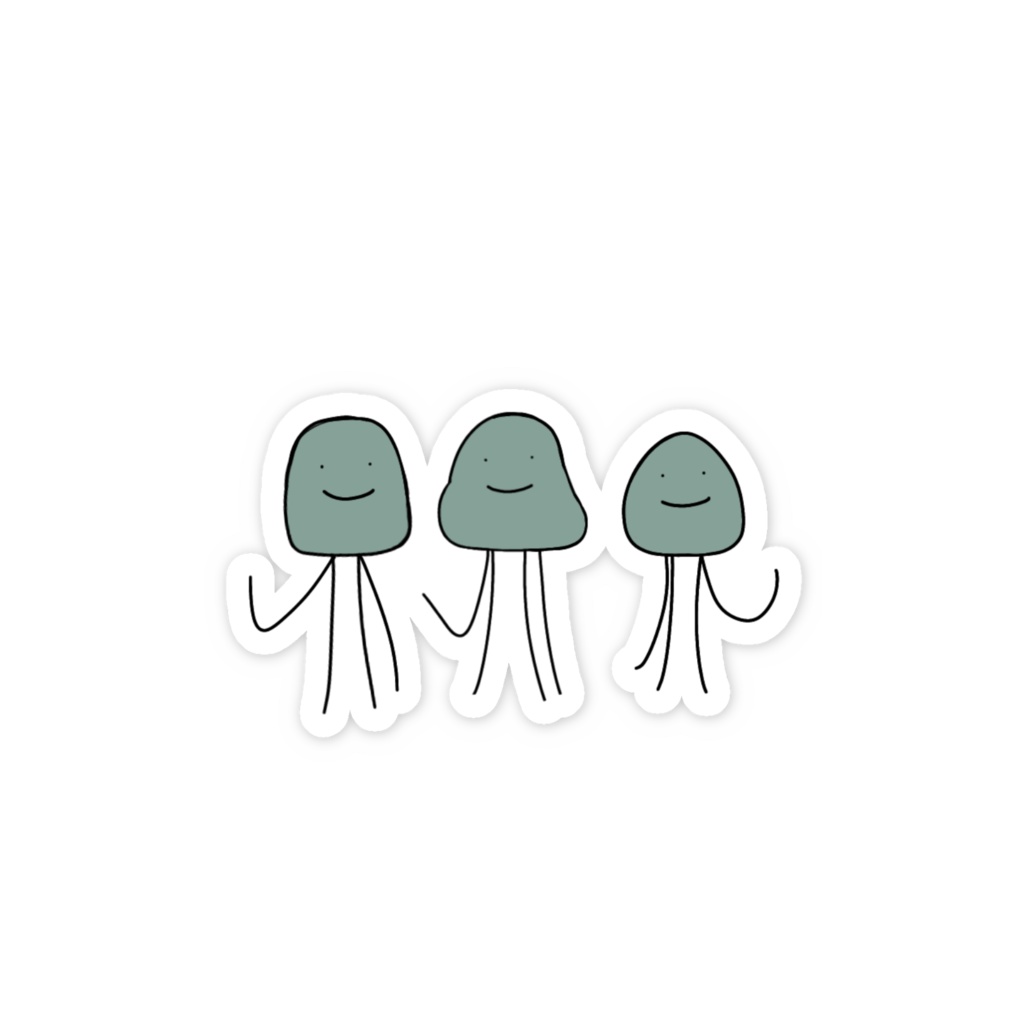 「おかしなマンガ」宇宙人のスマホステッカー 