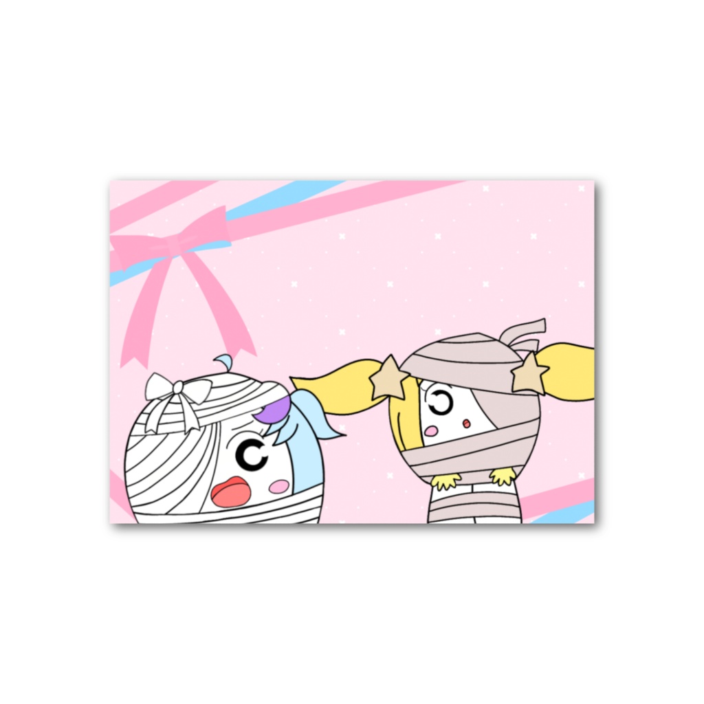 「おかしなマンガ」ぐるぐる巻き絵 フォト風カード