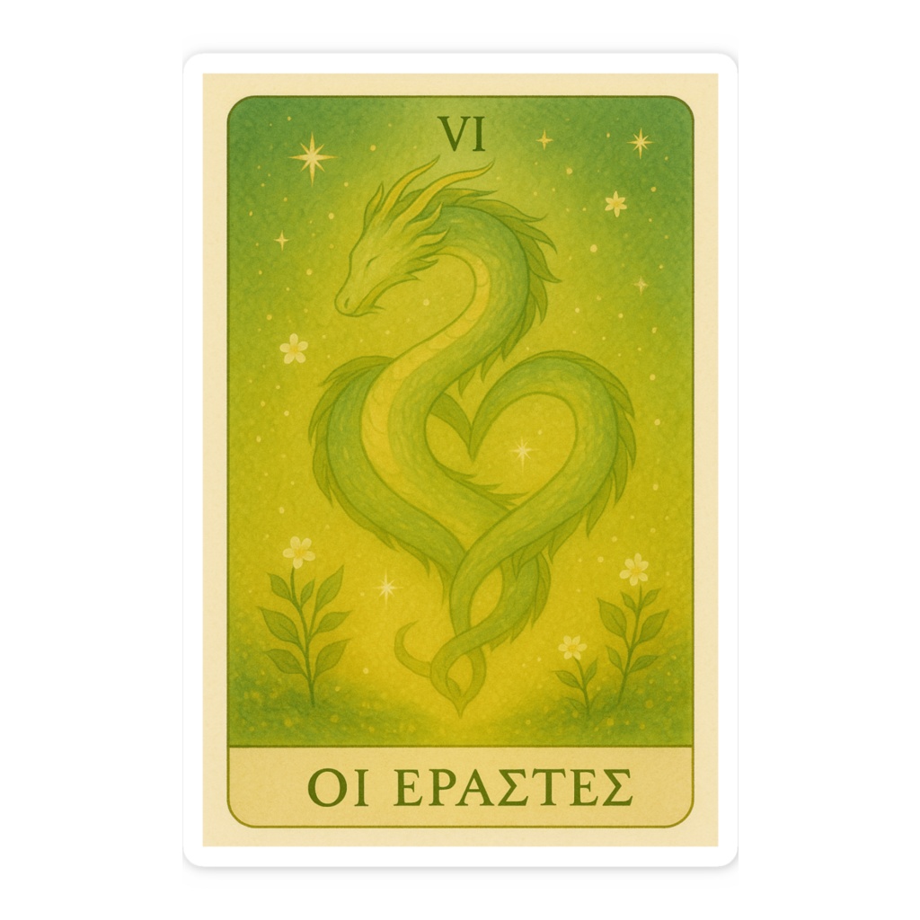 「こころに寄り添う龍のタロット」08恋人たちver.
