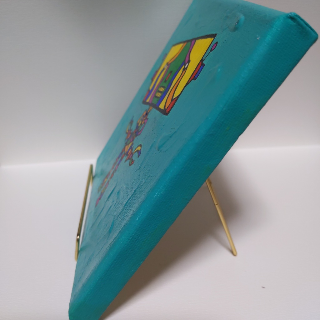 ミニキャンバス原画『コ・ン・ニ・チ・ハ』