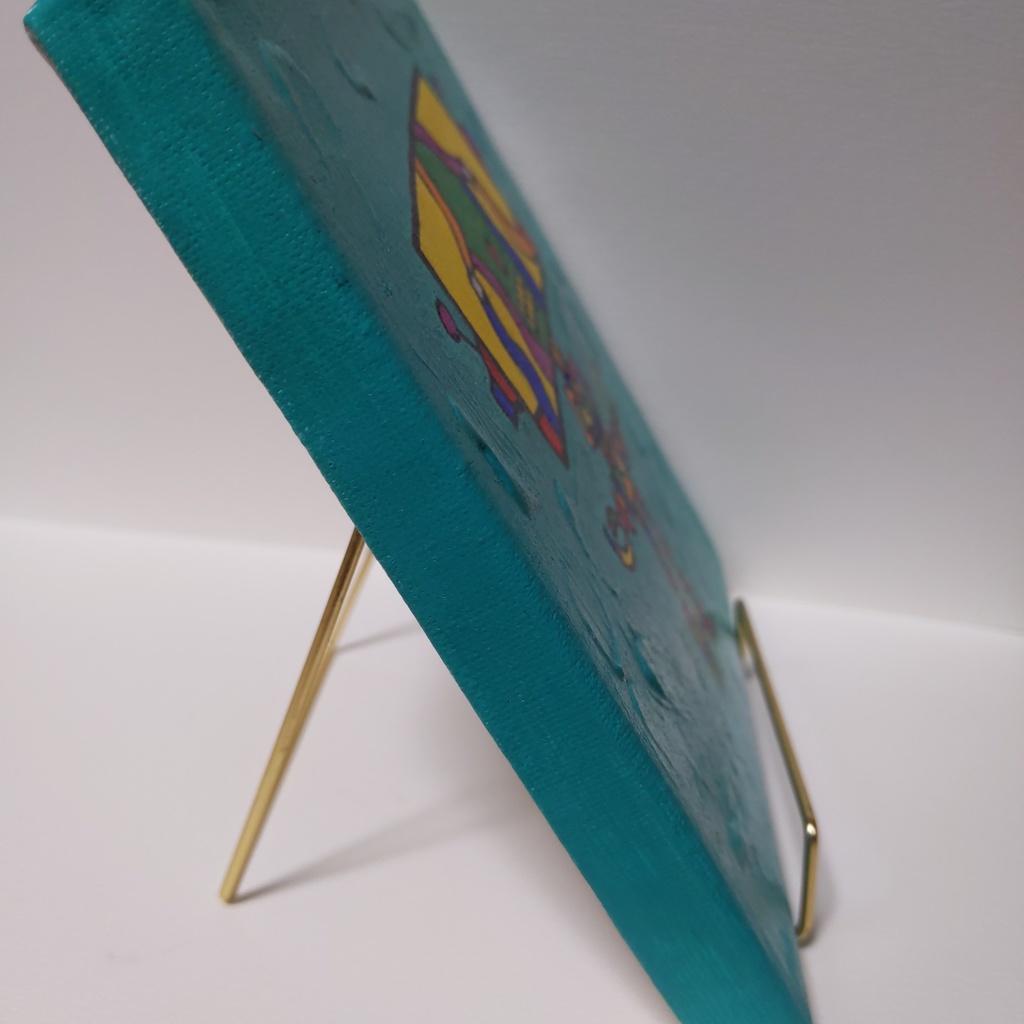 ミニキャンバス原画『コ・ン・ニ・チ・ハ』