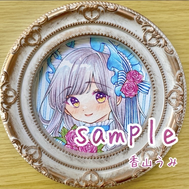 額装原画★「graceful blue」