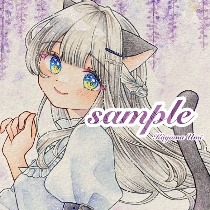 【4/26(土)21時〜】フレームレス原画★うちの子　ミスティ