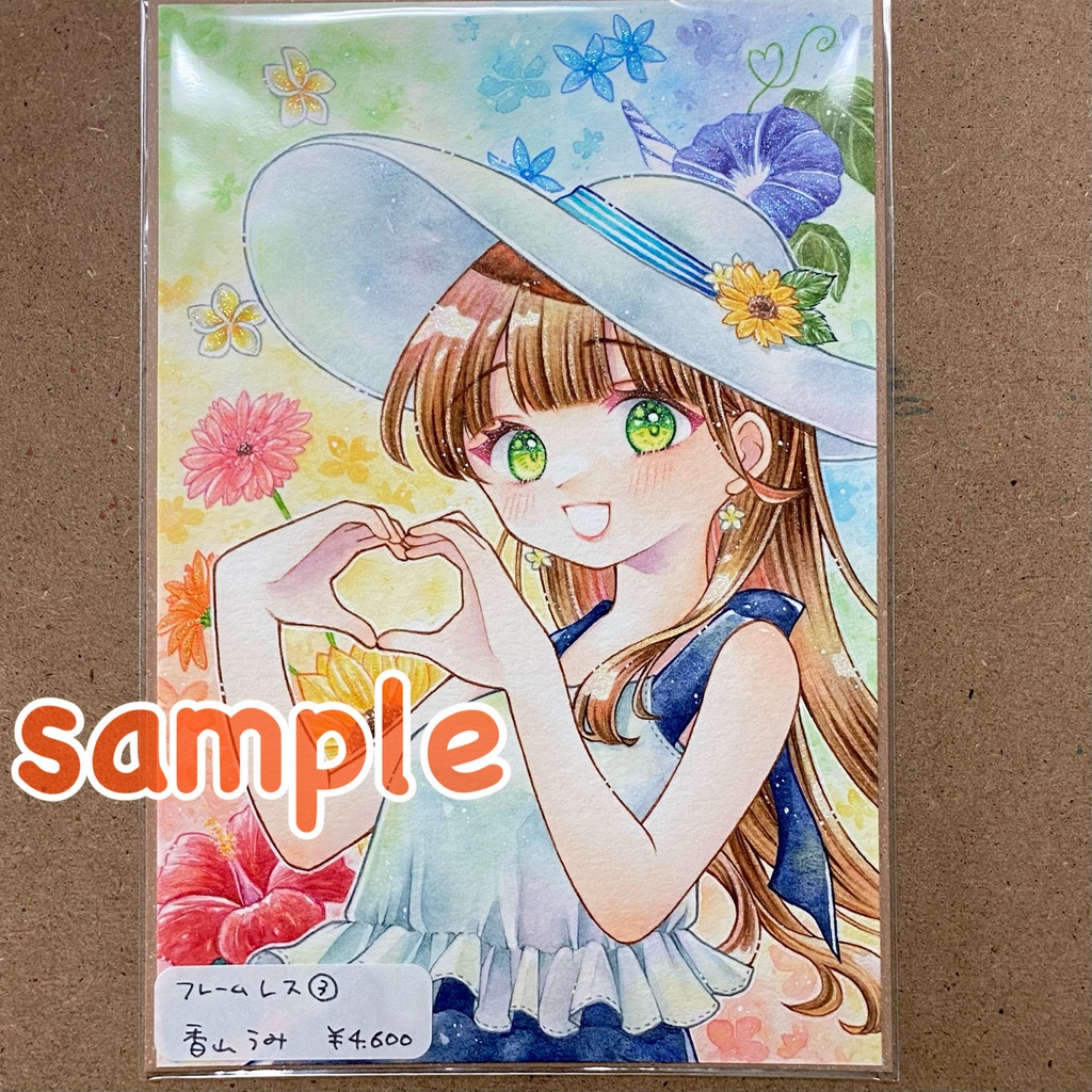 ハガキサイズ原画★カラフル♡お届け