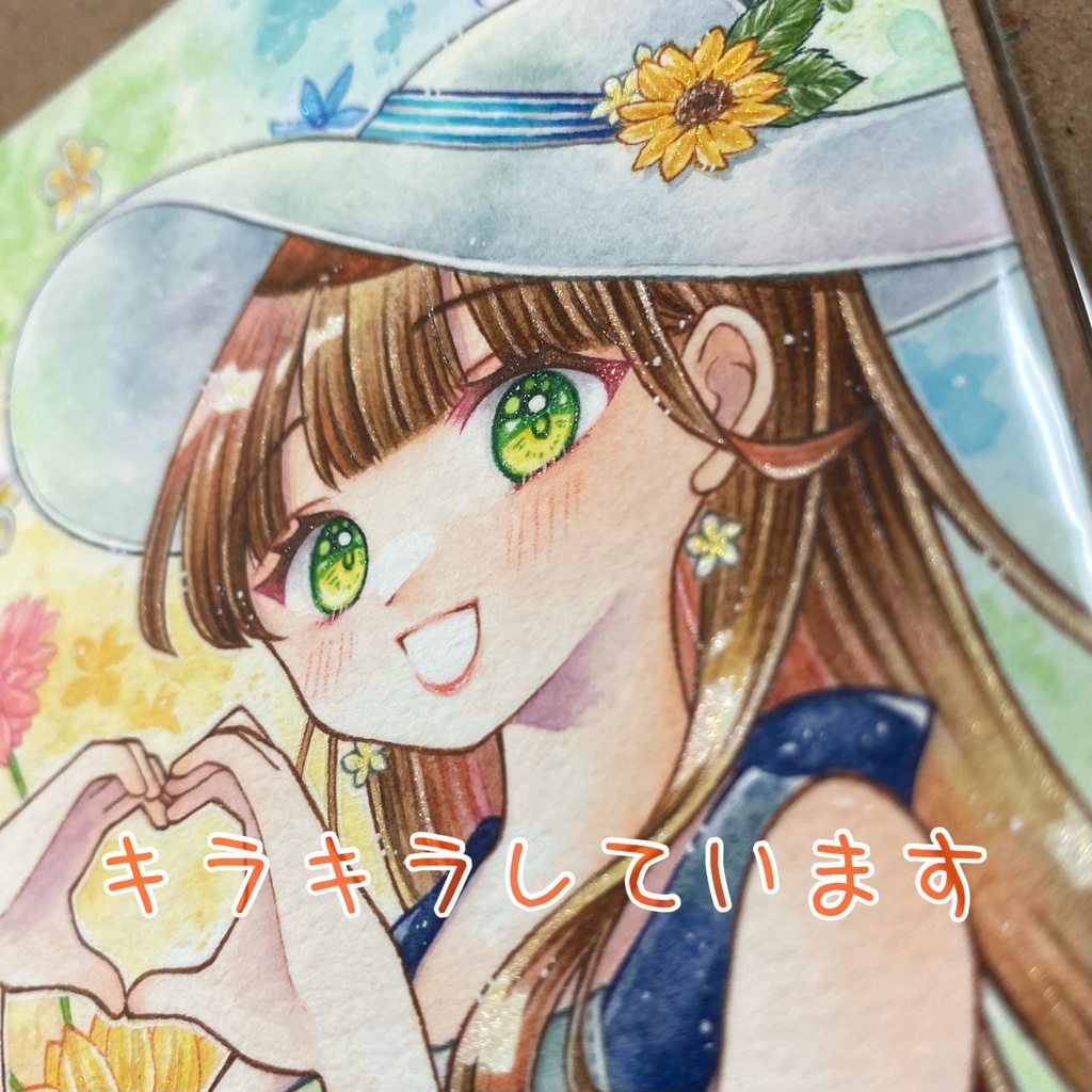 ハガキサイズ原画★カラフル♡お届け