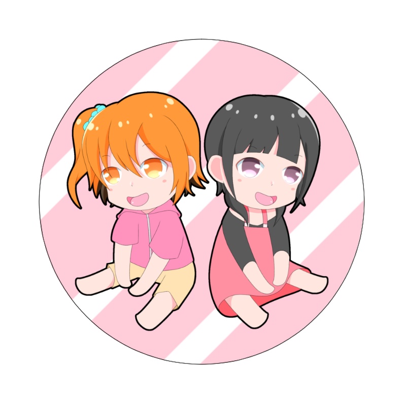 如月モモ×朝比奈ヒヨリ 缶バッジ