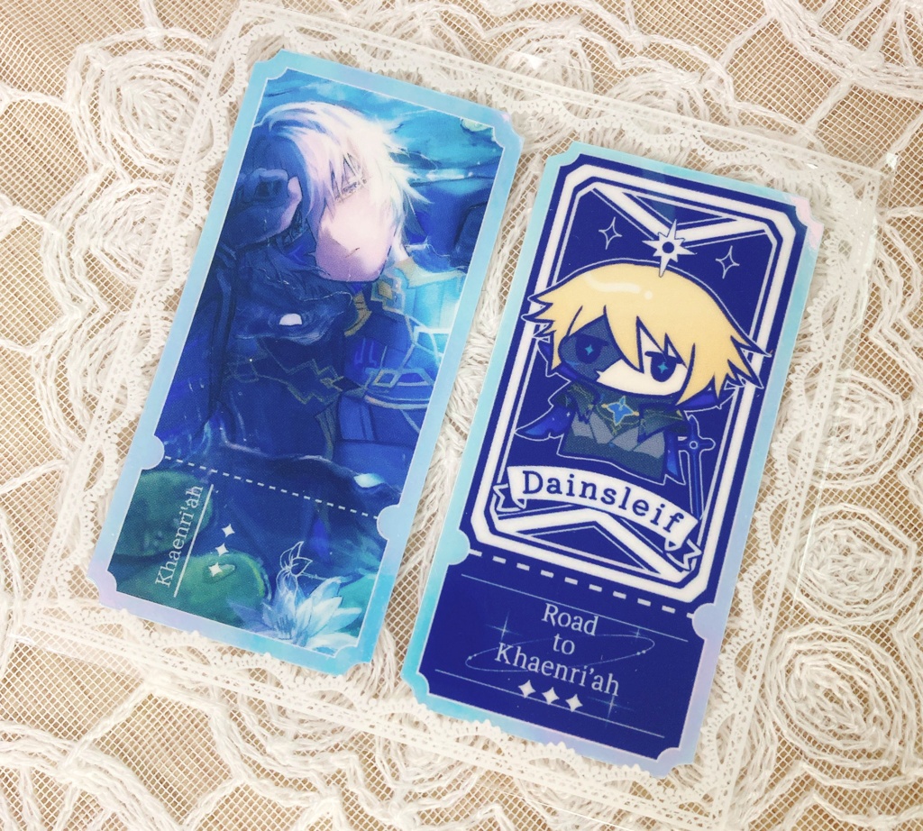 紙もの ダインと双子+パイモン チェキ風カード シール