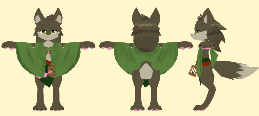 VRC想定_3Dモデル / 森の住人A