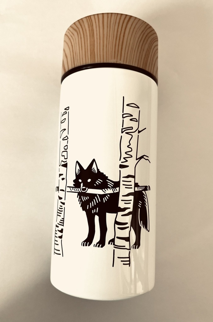 【なぜか通れないオオカミ】サーモステンレスボトル