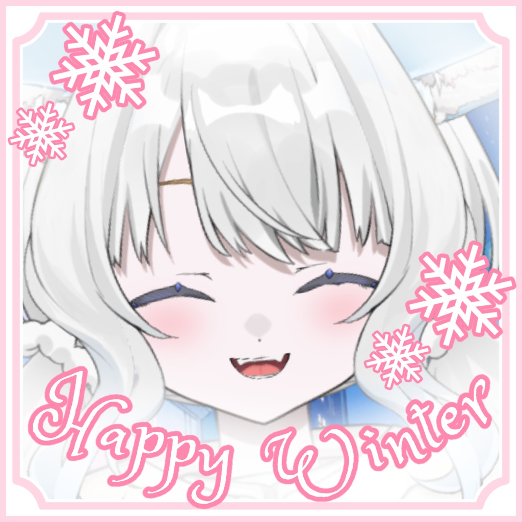 【配信サムネイル素材】パステルカラーが素敵なウィンターサムネイル素材