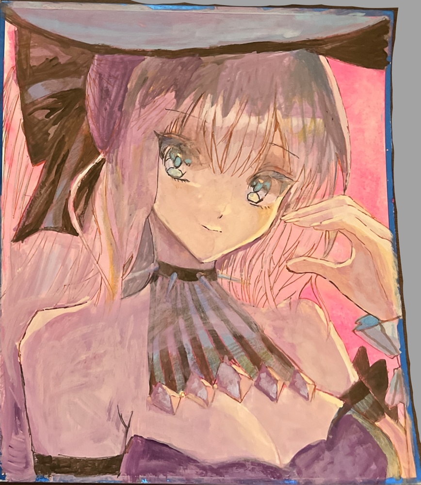 【アナログ色紙】FGO/バレンタイン礼装モルガン