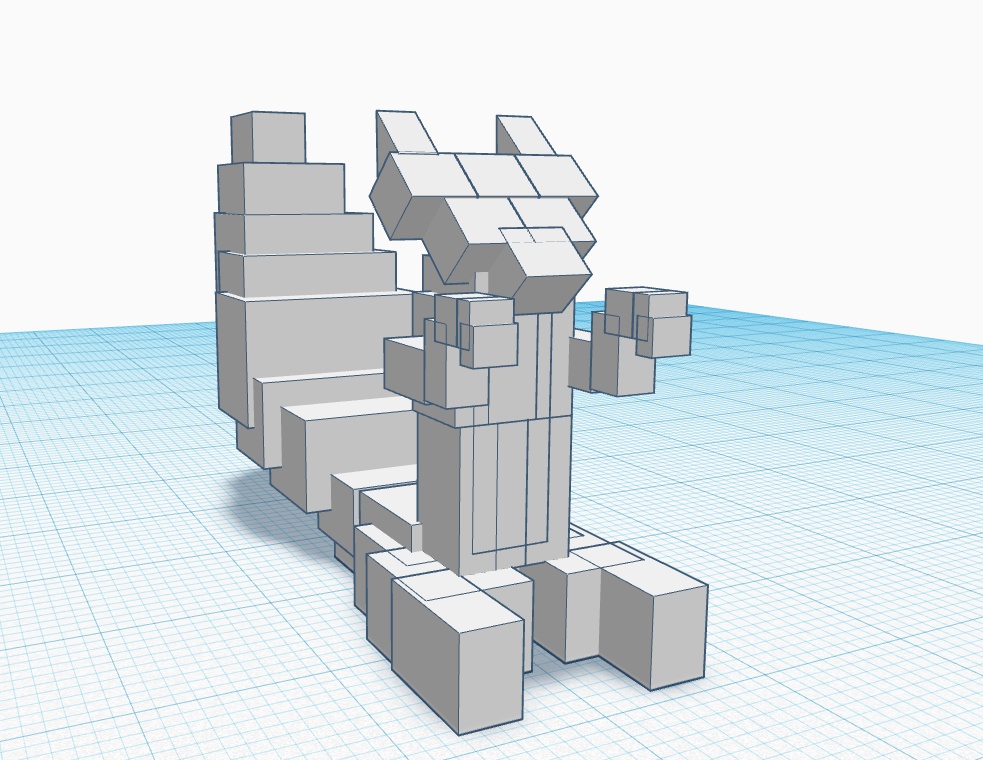 狐の四角い置物