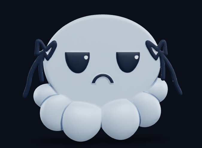 Cartoon Octopus Charm (GLB) / 漫画風タコチャーム (GLB) / 卡通章鱼挂件 (GLB)