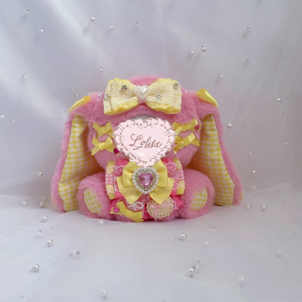 ぬい服 10~13cm おすわり うさぎ ピンク イエロー