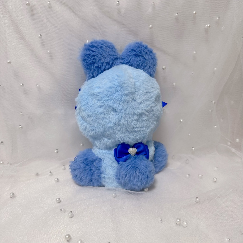 ぬい服 15~16cm おすわり きぐるみ うさぎ ブルー