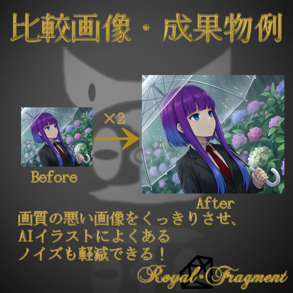 【AI搭載】超高画質化ツール (High Quality Image Upscaler) - クリエイター・同人作家向け