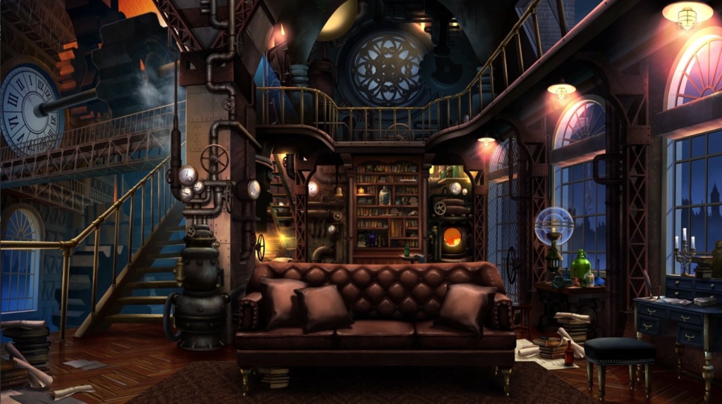 【動く背景】時計塔の作業部屋