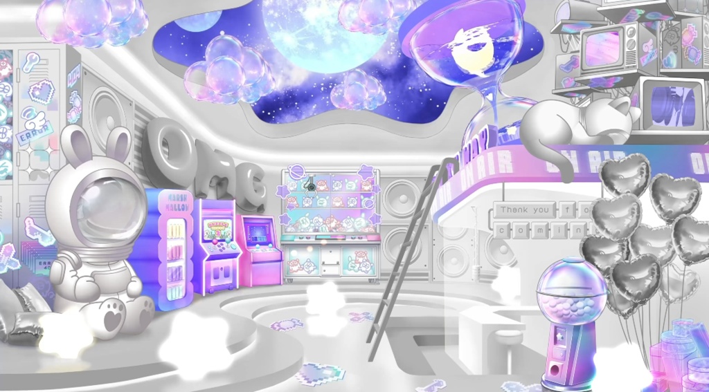 【動く背景】ピクセルY2Kうちゅうスタジオ