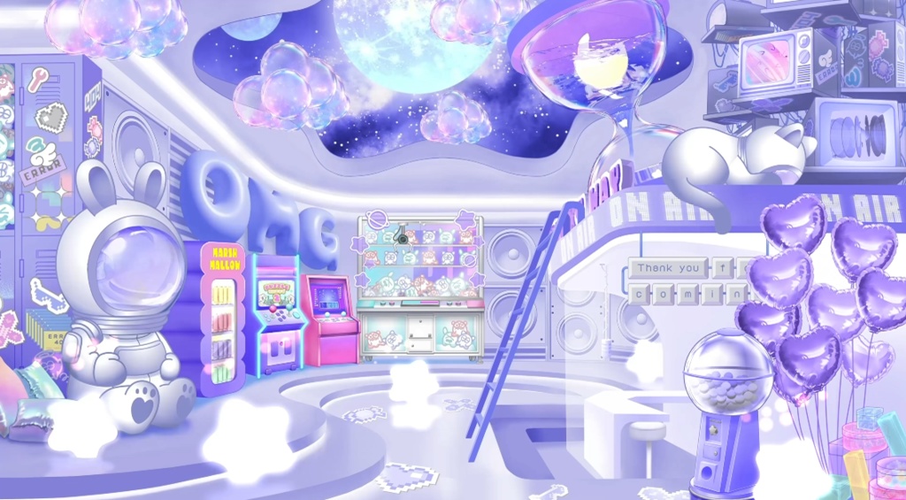 【動く背景】ピクセルY2Kうちゅうスタジオ