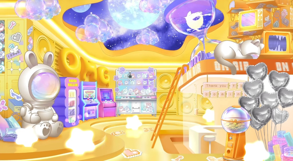 【動く背景】ピクセルY2Kうちゅうスタジオ