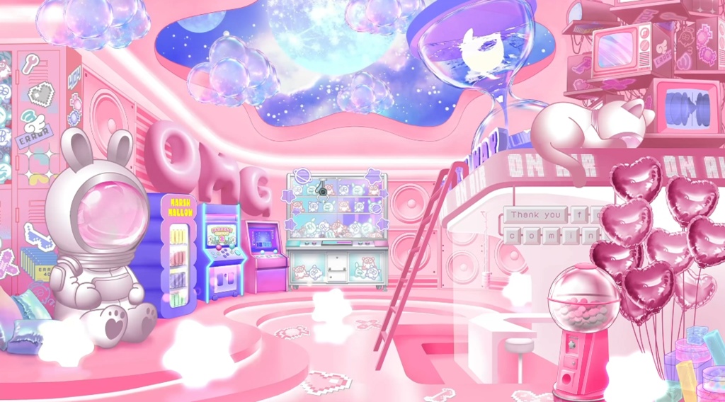 【動く背景】ピクセルY2Kうちゅうスタジオ