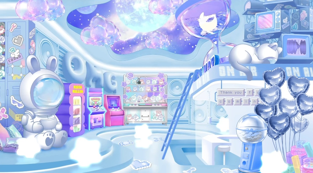 【動く背景】ピクセルY2Kうちゅうスタジオ