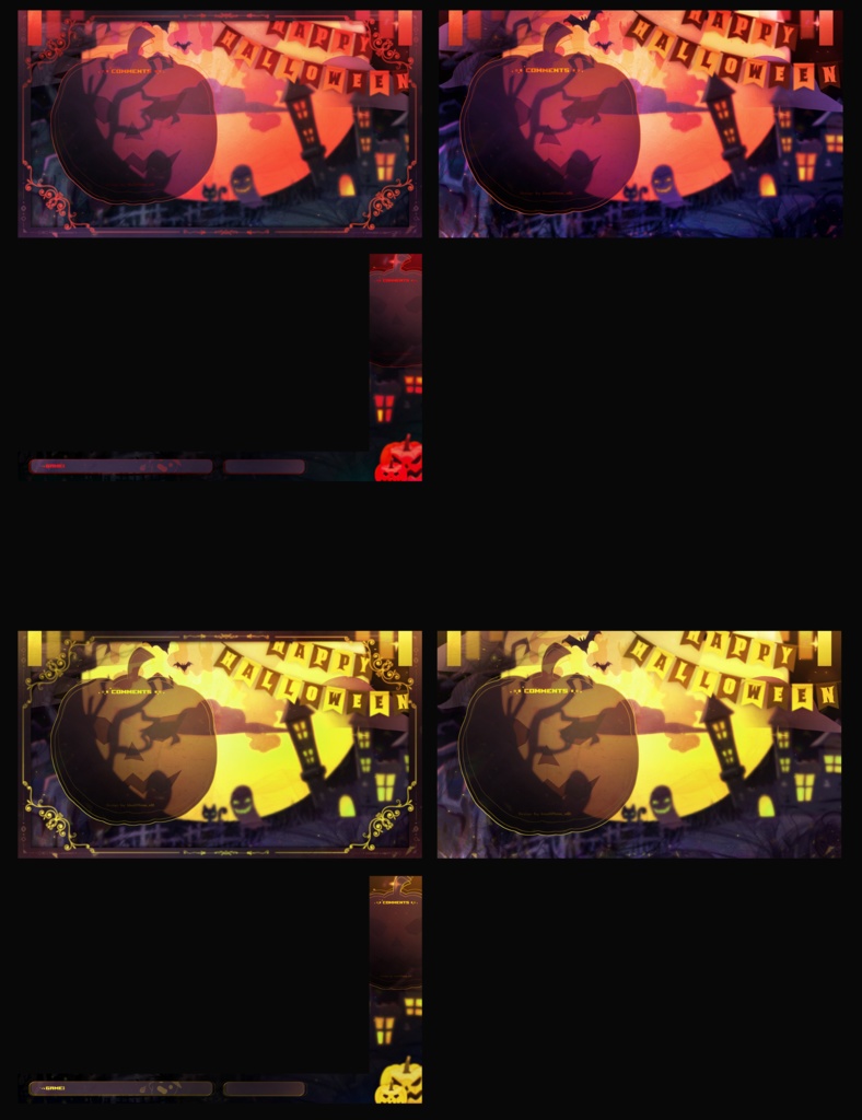 【無料】配信画面カラー 8種【ゲーム配信・雑談配信】