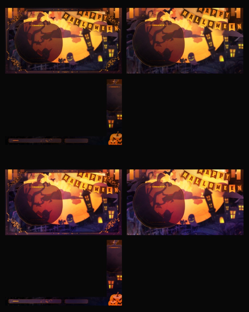 【無料】配信画面カラー 8種【ゲーム配信・雑談配信】