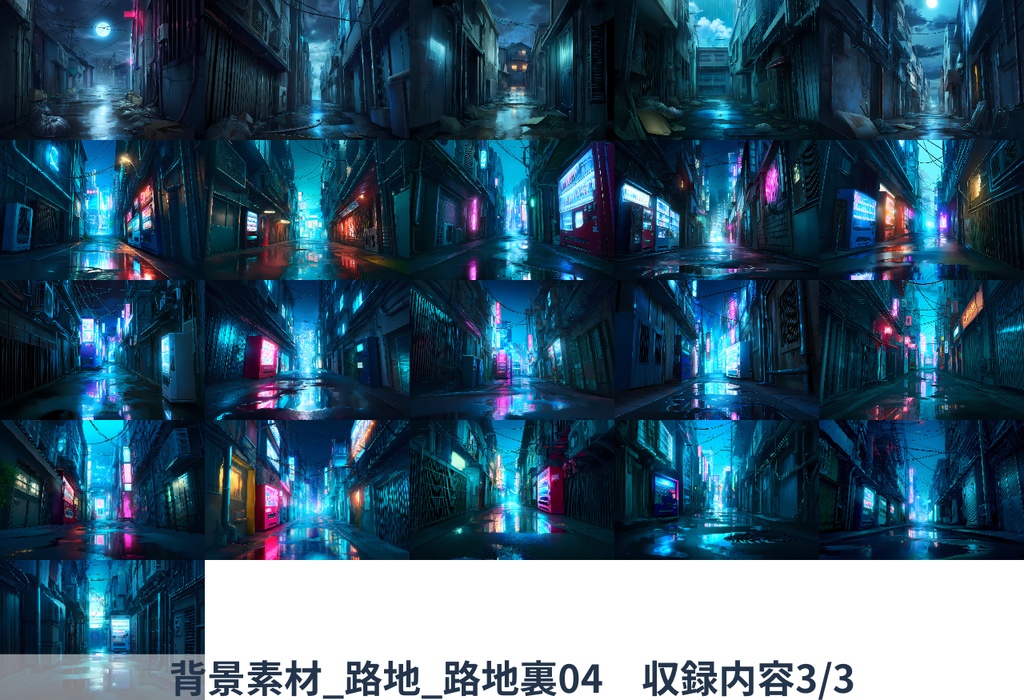 無料お試しあり【全209枚】背景素材【路地・路地裏】