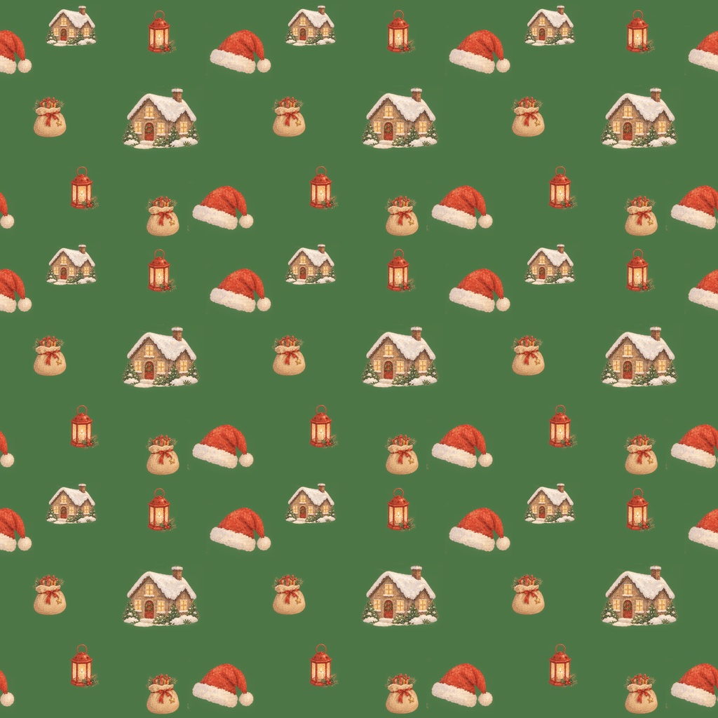 レトロで優しいクリスマス デジタルペーパー10枚 Retro Christmas Paper Collection Vol.1
