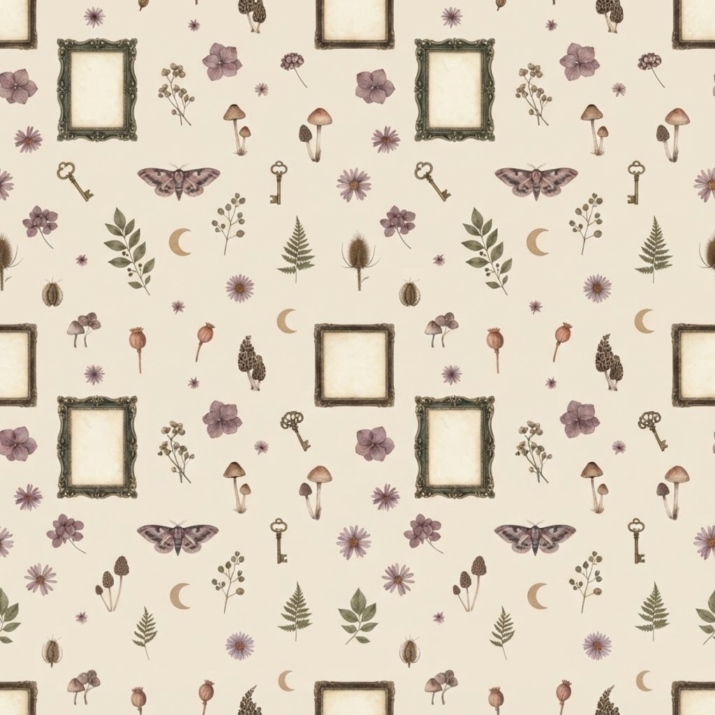 少し不思議なハロウィン デジタルペーパー5枚 Retro Halloween Digital Paper Collection Vol.1