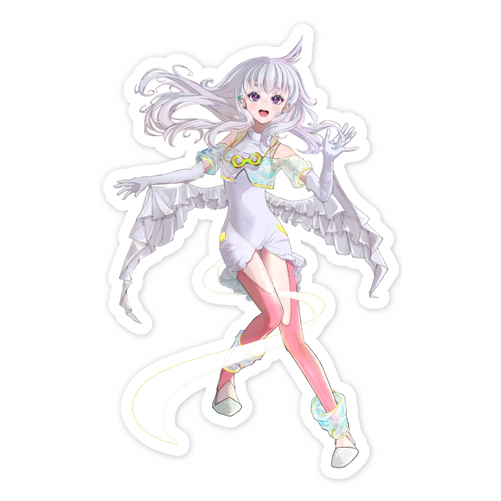 ステッカー「白丘めこ①」