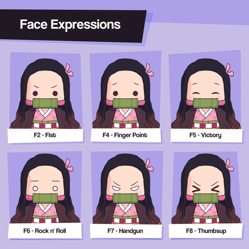 Chibi Nezuko (禰豆子) - VRChat Avatar