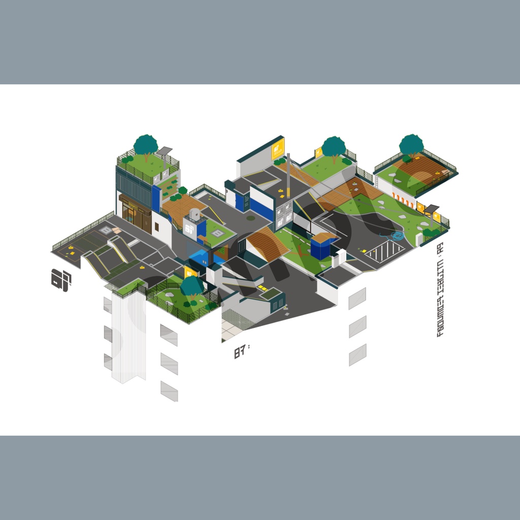ポストカードセット 『スプラステージ図面、イラスト集4枚セット』