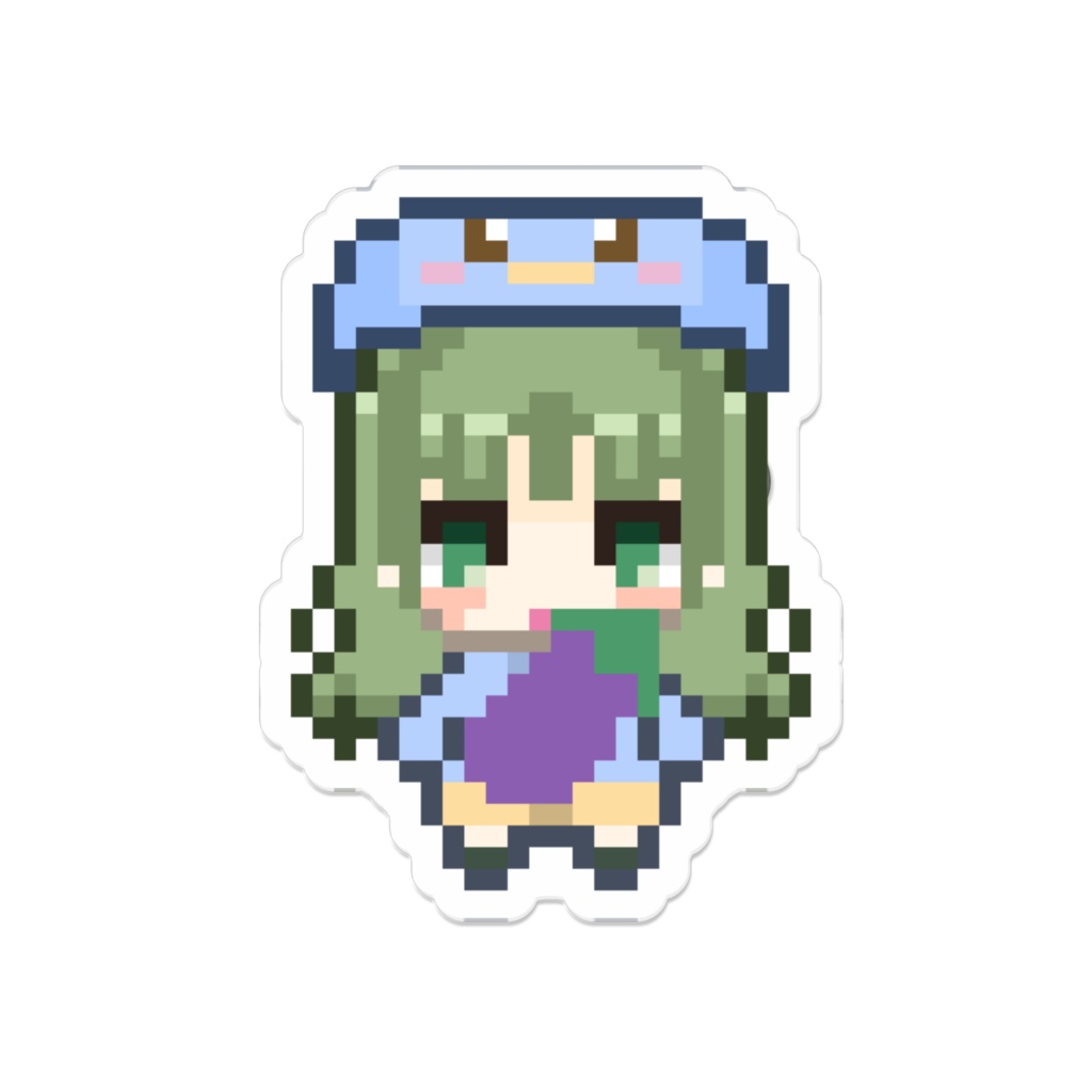 みぺんドット絵アクリルバッチ(茄子)