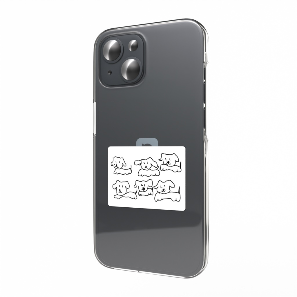 みぺんの描いた6匹の犬【スマホステッカー】