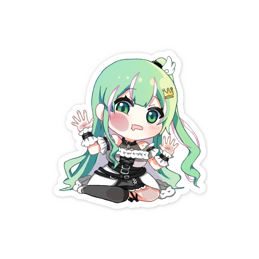 【みぺん】ぺったりSDスマホステッカー(おなかすいた)