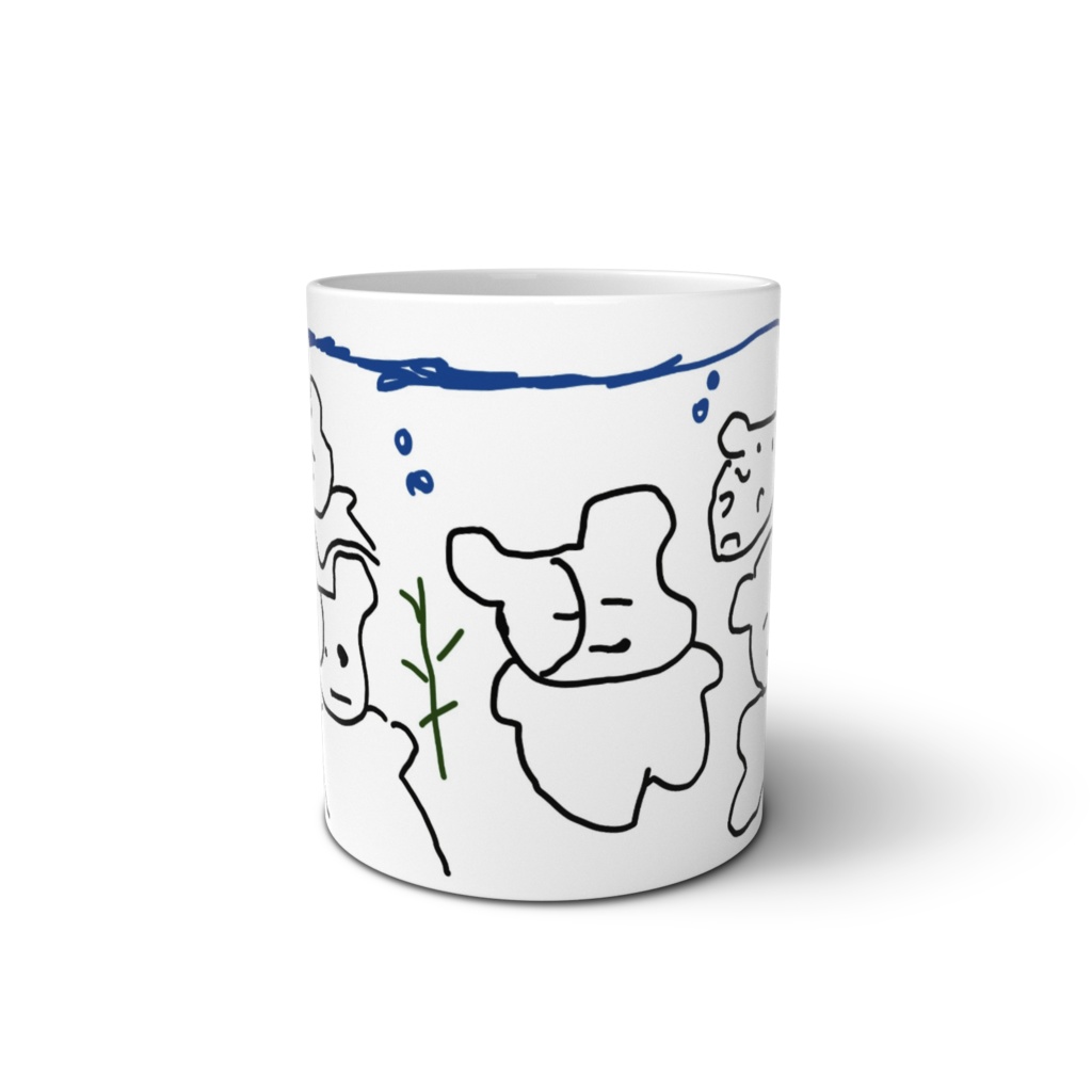 みぺんの描いた5匹のぱんだ【マグカップ】